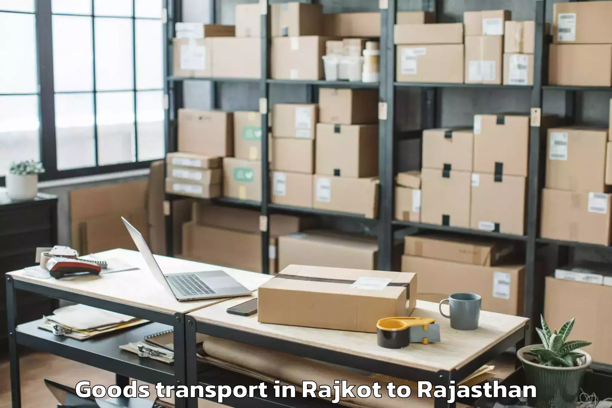 Book Rajkot to Sheoganj Goods Transport Online